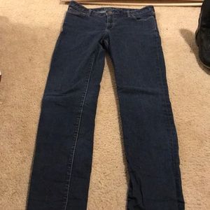 Dark wash skinny jeans